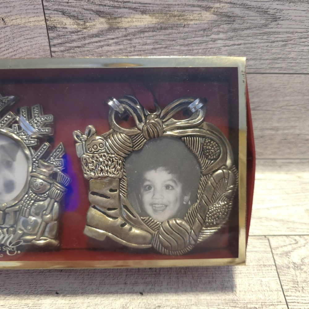Gorham Vintage Silverplated Picture Frame Ornaments Set of 3 NIB - Picture 5 of 7